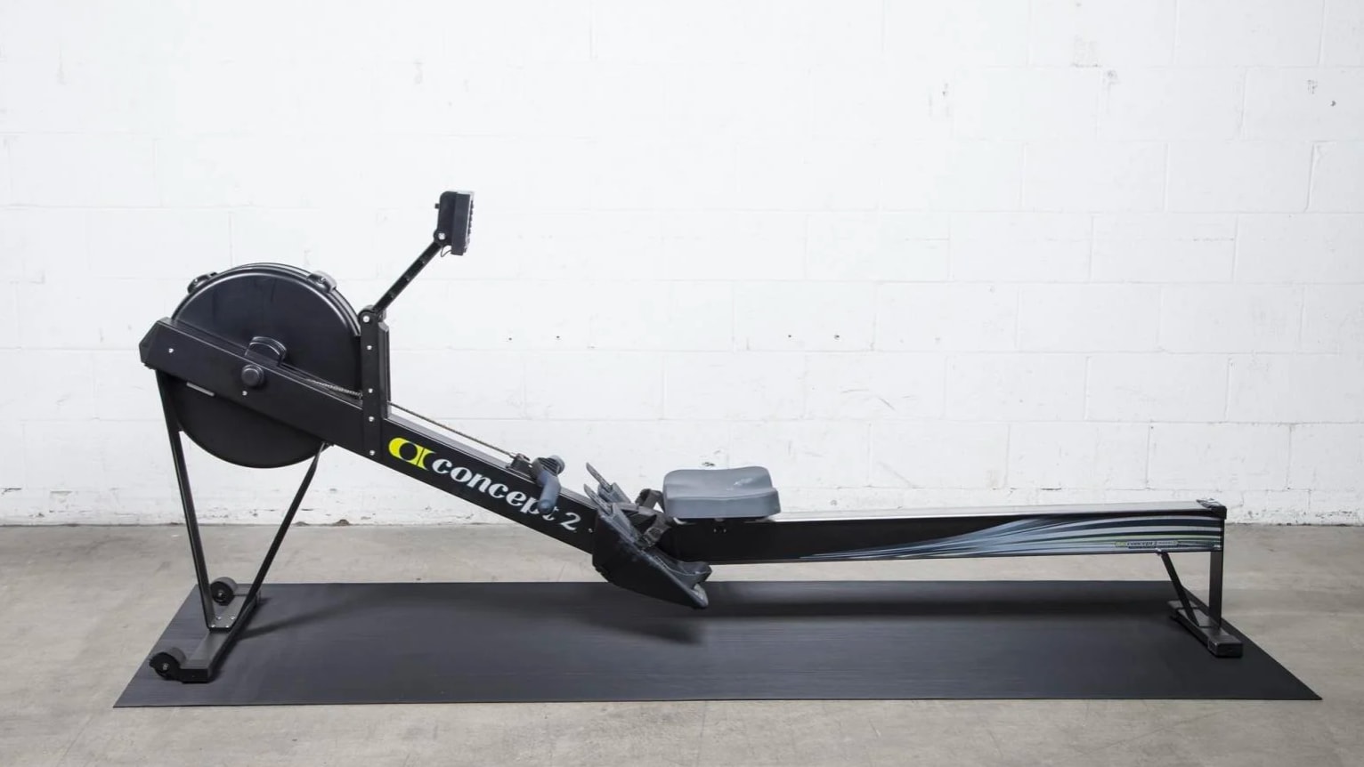 Rowing machine floor store mat